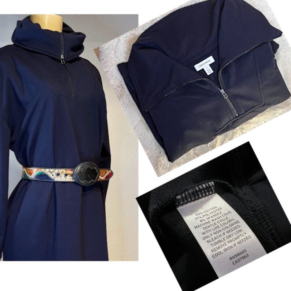 NWT Navy Blue Nordstrom Sweatshirt Dress - Picture 4 of 4